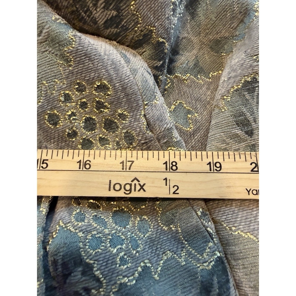 VNTG Y2K Green Gold Floral Tapestry Dress Coat Theater Princess BohoFairy Core S - Picture 11 of 12